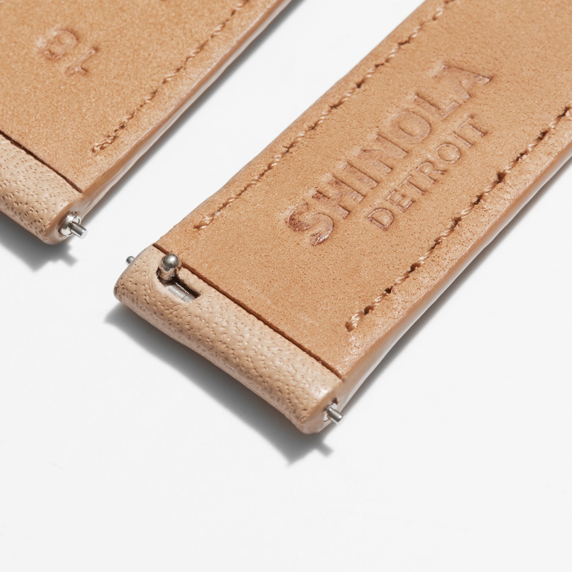 18mm Natural Leather Strap Shinola Detroit